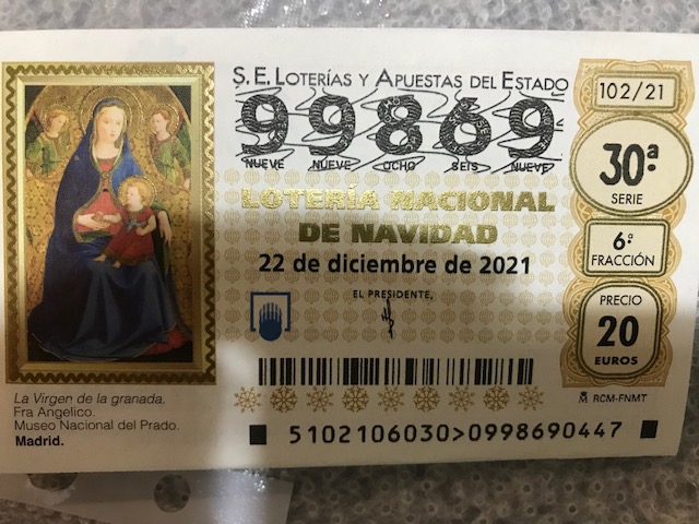 LOTERIA DE NAVIDAD 2021    Nª  99869
